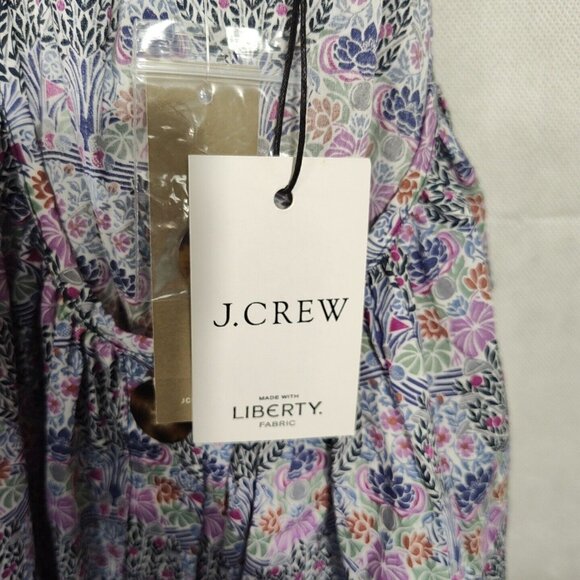 J Crew Liberty Club Nouveau Button Up Shirt Dress Women Size XXS NEW W/O BELT - Picture 7 of 8